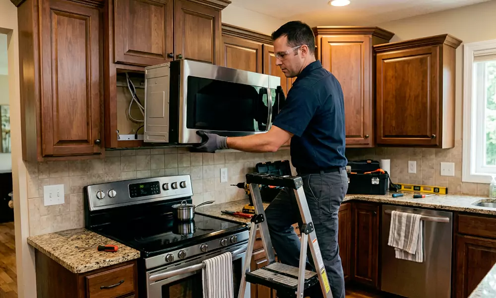Microwave Installation in Danbury, CT