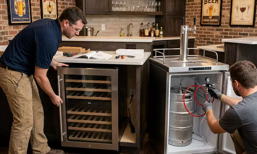 Wine Cooler and Kegerator Installation in Danbury, CT